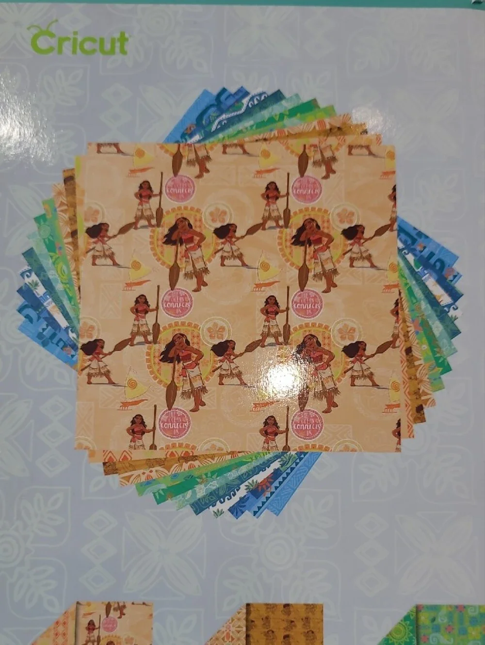 New Cricut Moana Deluxe Paper Pack - 12x12 Heavy Card Stock